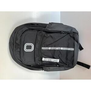 Overtime Black Backpack with Multiple Compartments